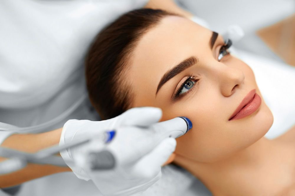 Woman getting Microdermabrasion